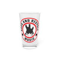 Rock and Recycle Music Pint Glass - 16oz Drinkware for Music Lovers