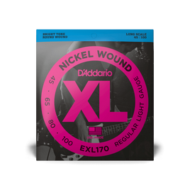 D'Addario Nickel Wound Bass Guitar Strings, Light, 45-100