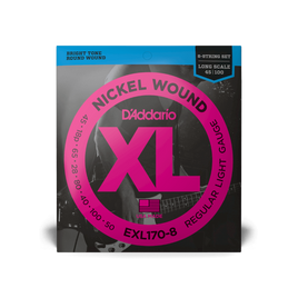 D'Addario 45-100 Regular Light 8-String Bass Strings